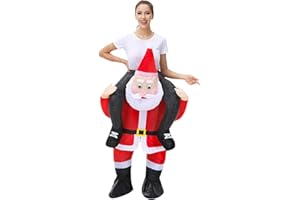 ZISUEX Santa Claus Inflatable Costume - Xmas Blow Up Suit Christmas Jumpsuit