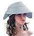 ilishop Women's Beach Sun Visor Wide Brim Hat Cap Grey Free