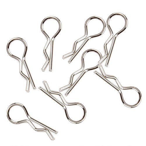 50-Pack HobbyPark Metal 1/12 1/10 Body Clips Bent Springy R Pins Medium Replacement Parts for RC Car Truck Crawler Buggy