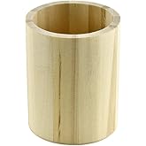 Homeford DIY Wooden Craft Stationary Cylinder Container, 4-Inch