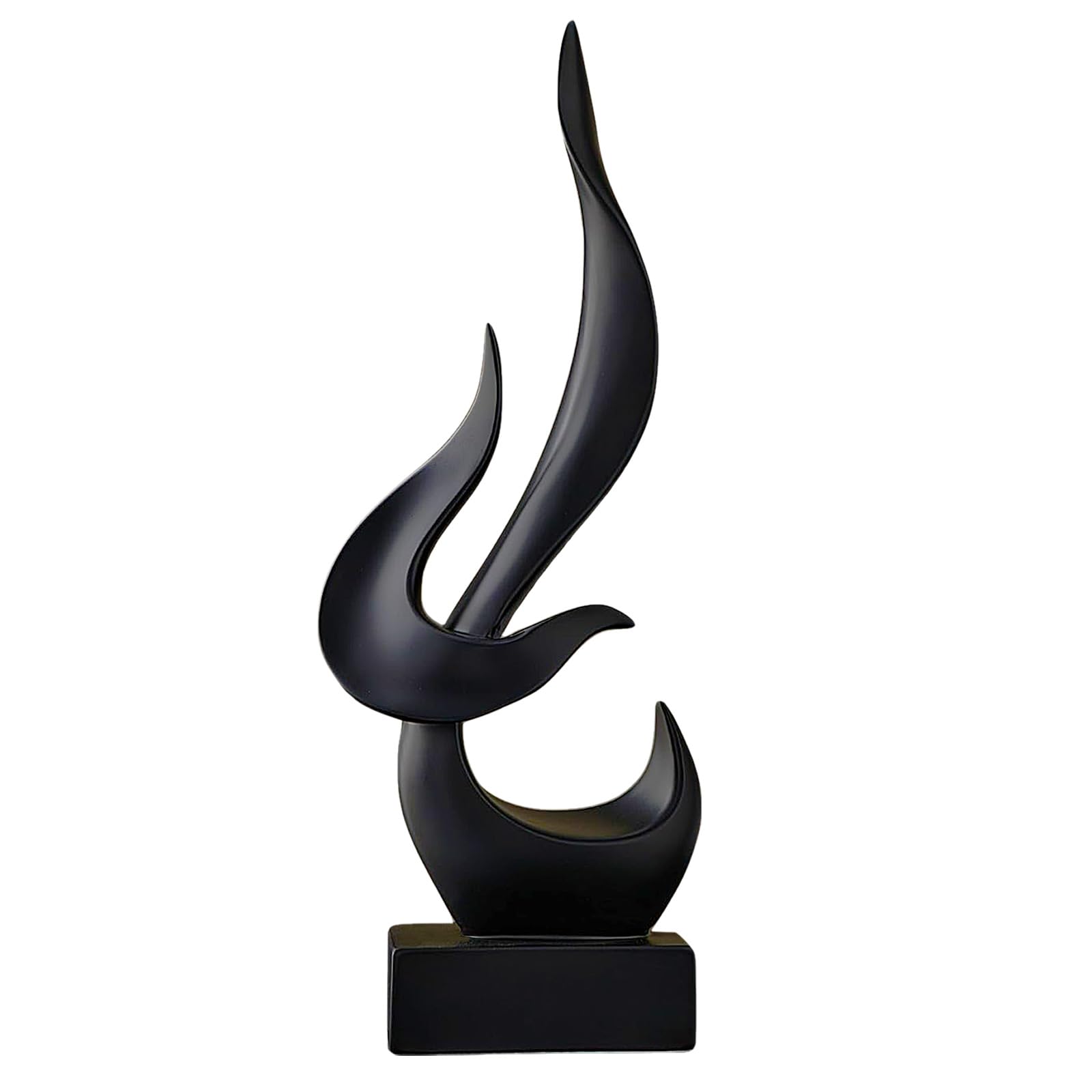 Photo 1 of Dosker Flame Sculptures Home Decor, Abstract Statues Shelf Decor, Table Decor, Desk Decor for Living Room Office, Kitchen (Black)