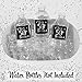 Black and Silver 50th Birthday Party Water Bottle Labels | Shiny Foil | 24 Count