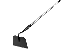YEELOR Garden Hoe, Long Handle Hoe Garden Tool with Non-Slip Soft Grip, 56-Inch Stainless Steel Handle, Heavy Duty Hoe with D