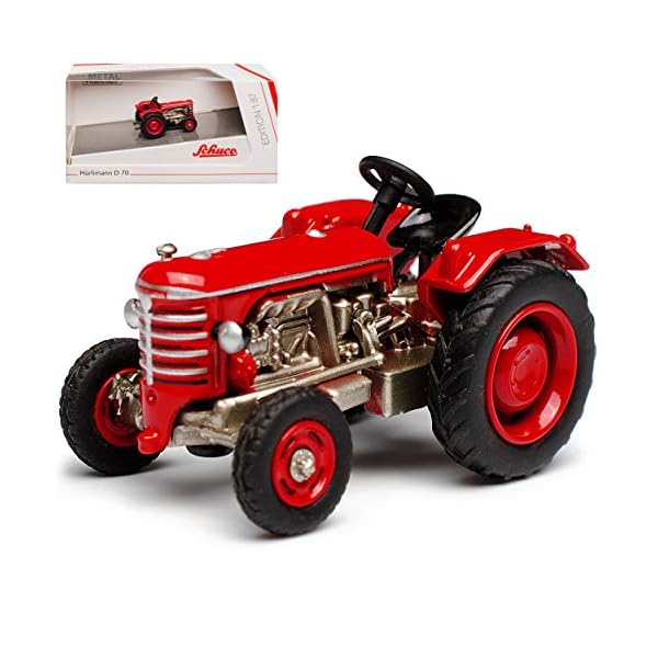 Hürlimann D 70 Traktor Rot H0 1/87 Schuco Modell Auto
