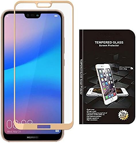 Amazemarket 2.5D Screen Protector Tempered Glass for HUAWEI Smartphones, Huawei P20 Mate10 Pro etc. [Full Coverage] [9H Hardness] [Anti-Scratch] [Shatterproof] [Case Friendly] [LIFETIME WARRANTY] (for Huawei P20 Pro, Gold)