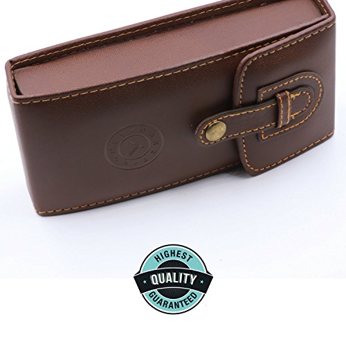 Razor Travel Shave Case - Fits Standard Disposable, Straight Edge Razor, Safety Razor + Shaving Brush ~ Keep Blade and Brush Clean, Great Storage, Elegant Case Fits Perfect In Suitcase While Traveling