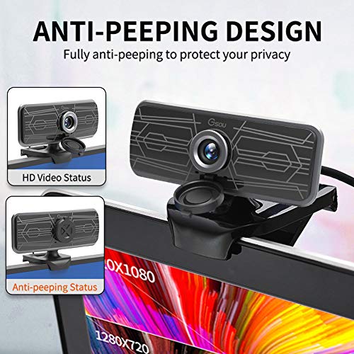 Hcman-1080P-Full-HD-Camera-Gsou-T16S-Dustproof-and-Peepproof-Camera-for-Computer-Built-in-Microphone-77-Degree-Wide-Angle-Webcam-for-Video-Conference-Recording-Gaming-Skype-OBS