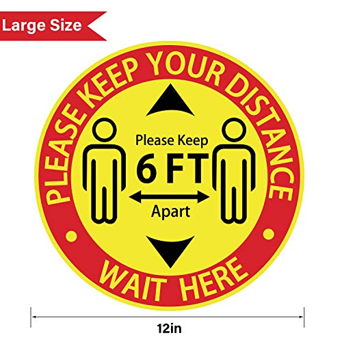 Social Distancing Floor Decal Stickers - 15 Pack 12\