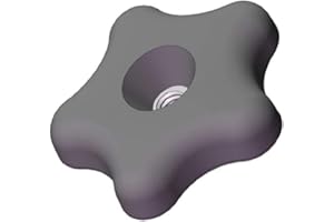 Innovative Components AN5C-5S421 2.25" Star Knob thru hole 5/16-18 steel zinc insert black pp (Pack of 10)