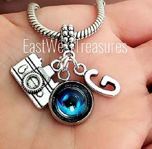 Amazon.com: Custom Initial Camera Photographer charm