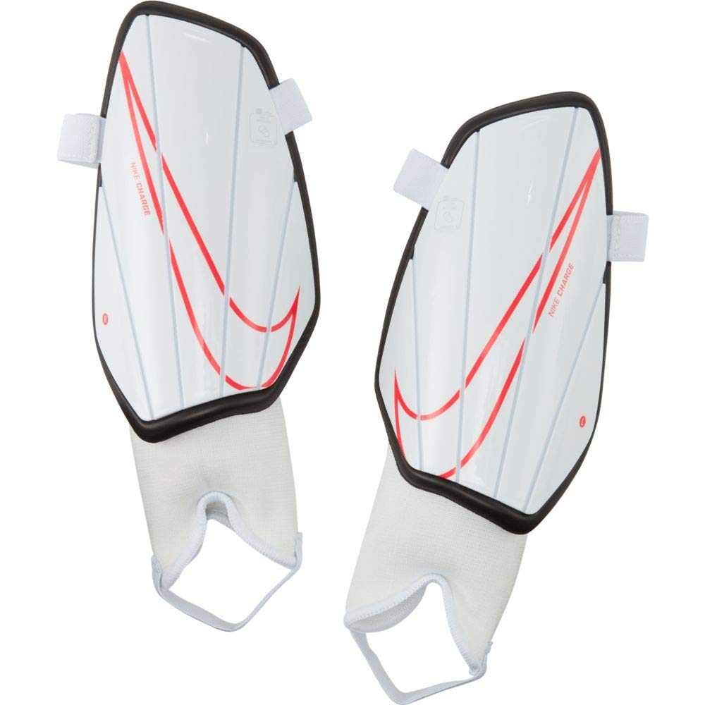 Nike NK CHRG GRD Shin Guards - White/White/(Laser Crimson), M