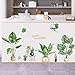 Green Tropical Leaves Wall Decal Plants Wall Sticker DIY Novelty Wall Art Mural for Bedroom Living Room Classroom Offices Decoration (Leaf A)