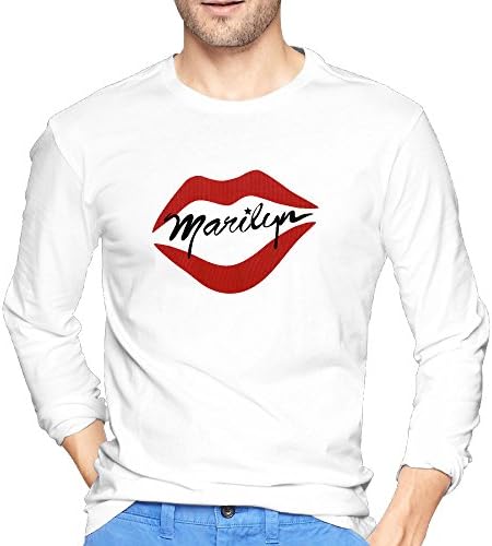 Man Printing Tshirt Marilyn Monroe Long-Sleeve Tee Shirt White