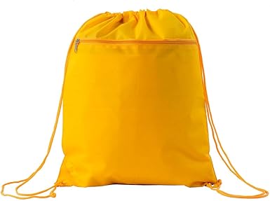 yellow drawstring bags