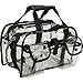 Casemetic Clear Set Bag Double Storage Compartment 3 External Pockets and Shoulder Strap, 13x8x8.5 Inch (Pack of 1)