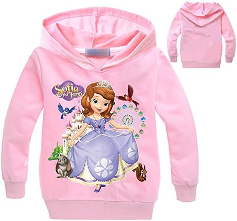Lovelygift Sofia The First Girls Cartoon Printing Long Sleeved Hoodie Sport Coat Sweater Jacket