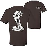 Retro Ford Shelby Cobra Emblem Vintage White Logo Cars and Trucks Front and Back Men's Graphic T-Shirt