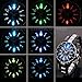 Ohsen A056 Water Resist Men Women Quartz Sports Wrist Watch 7 Colour LED Light Watch - Black (58041)
