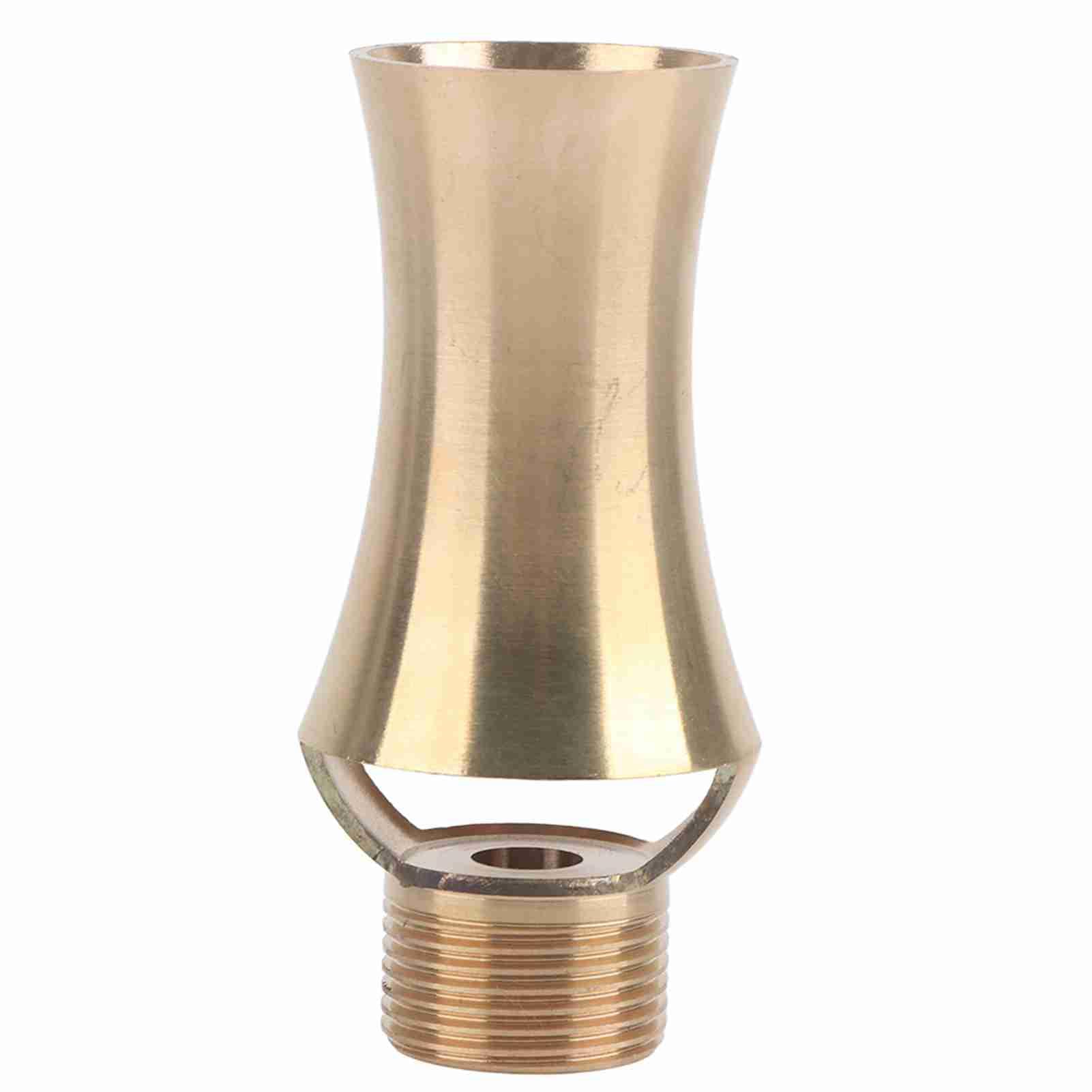 1/2" & 3/4" Brass Water Fountain Nozzle, Cascade Cedar Shaped Water Fountain Sprinkler Spray Head for Outdoor Garden Pond Pool Rockery Decoration
