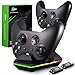 Xbox One Controller Charger, CVIDA Dual Xbox One/One S/One Elite Charging Station with 2 x 800mAh Rechargeable Battery Packs for Two Wireless Controllers Charge Kit- Black primary