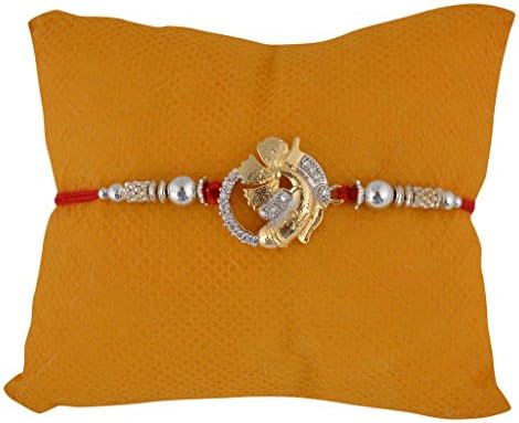 Celebrations India Mohan Metal Strand Rakhi with Tilak for Men (Diamond1019)