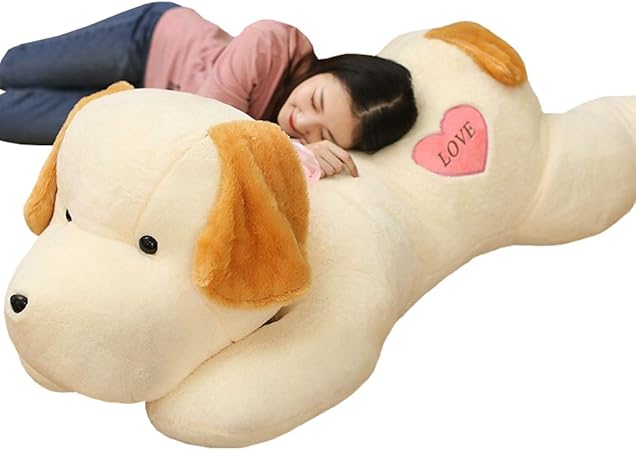 Amazon Xinxikeji ぬいぐるみ 犬 可愛い 抱き枕 プレゼント いぬ 動物 おもちゃ 特大 縫い包み ふわふわ 子供 お誕生日 赤ちゃん お祝い 大きい 贈り物 お人形 癒し 女の子 男の子 ギフト 萌え クッション 100cm ぬいぐるみ おもちゃ