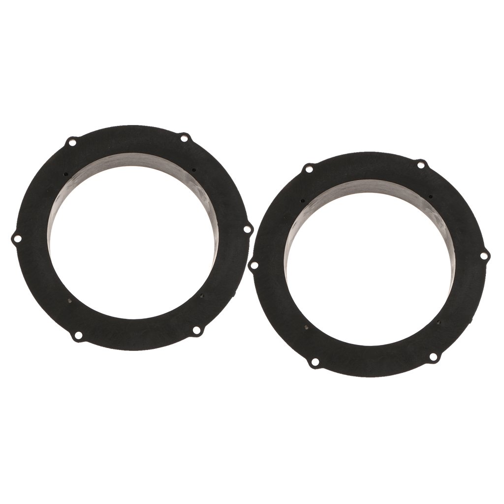 IVELECT 2pcs Black 6.5'' Car Speaker Mounting Spacer Adaptor Rings for