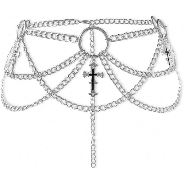 Amazon.com: Cross Waist Chain Belt - Punk Gothic Crossover 