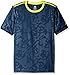 adidas Big Boys' Performance Short Sleeve Tee, Collegiate Navy/Shock Slime, X-Large/18
