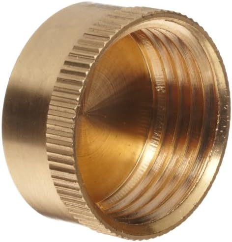 Anderson Metals 57404-12 Brass Garden Hose Fitting, Cap, 3/4" Female Hose ID