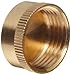 Anderson Metals 57404-12 Brass Garden Hose Fitting, Cap, 3/4
