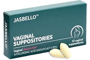 Natural Vaginal Moisturizer with 10mg Hyaluronic Acid, Vaginal Suppositories Continuous Hydration, Relieves Dryness, Restores