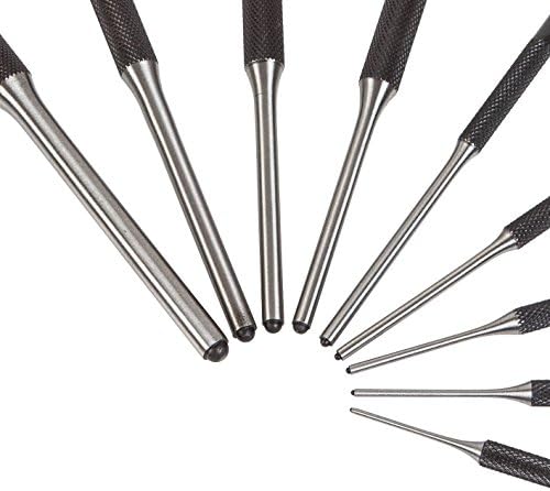 ROLL PIN PUNCH SET 9PC - Hardened Steel, Ideal for Gunsmithing, Watchmakers &amp; Handymen, Use for Garage doors, Hinges, Gun Building, Removal of Pins and Repairing Your Car, Boat and All other Vehicles!