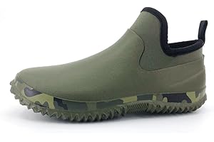 SYLPHID Men's Garden Shoes Women's Rain Shoe Waterproof Neoprene Camp Booties for Camping, Lawn Care, Gardening and Yard Work