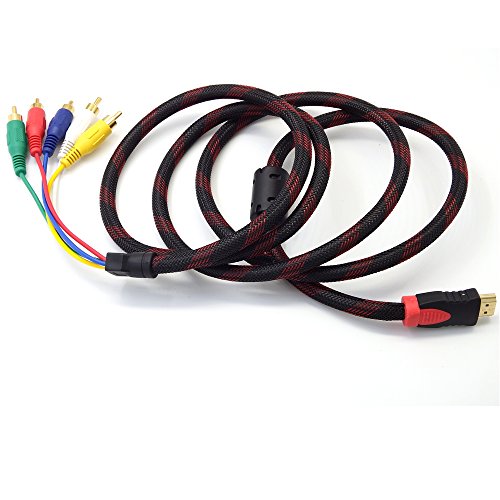 ANRANK HR5108AK 5FT Full HD 1080P HDMI Male to 5 RCA RGB Audio Video AV Component Cable