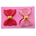 WYD Two Bow Shape Silicone Mold,Handmade Soap Mold,Cake Mold Decorating,Fondant Baking Mold