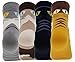 AnVei-Nao Womens Girls Cartoon Cute Cat Pattern Cotton Soft Crew Socks 4 Pairs Long