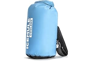 ICEMULE Classic Collapsible Sling Strap Cooler Hands Free, 100% Waterproof, Floats, 24+ Hours Cooling, Soft Sided Cooler for 