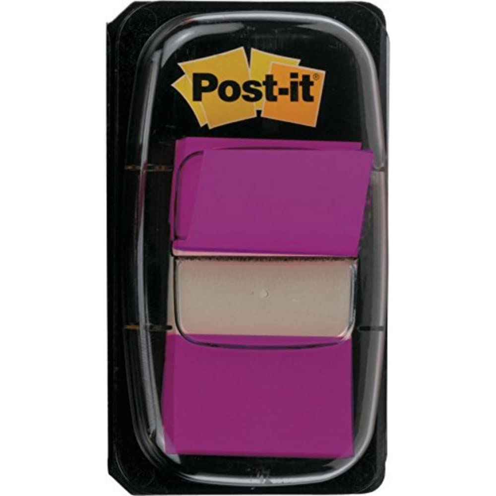 3M Post-it 25mm Index Flags with 12 Dispensers Each with 50 Flags - Purple