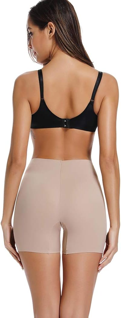 JOYSHAPER Slip Shorts for Under Dresses Anti Chafing Thigh Bands Underwear Women Girls Lace Stretch Safety Pants at  Women’s Clothing store