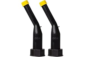 EZ-POUR Rigid Spout Replacement and Vent kit (2 Pack) | 45° Angled Spout Fits 1-5/8" Openings | Compatible with all EZ-POUR Adapters | Fits Newer “Capless” Vehicle Gas Tanks, Water Jug Or Gas Cans | Replacement Spout Kit