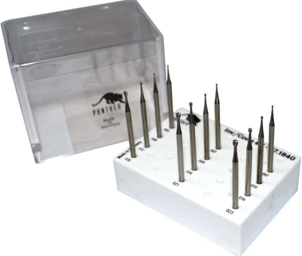 Panther Inverted Cone Bur Set/12(.60Mm-2.3Mm)
