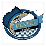 CafePress - Destin Florida Sticker - Square Bumper Sticker Car Decal, 3