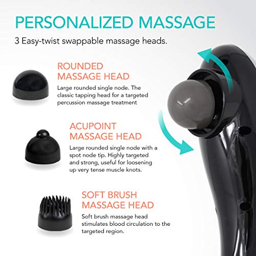 Daiwa Felicity Tapping Pro Deep-Tissue Electric Hand Held Percussion Full Body Personal Massager (Sliver AC Power)