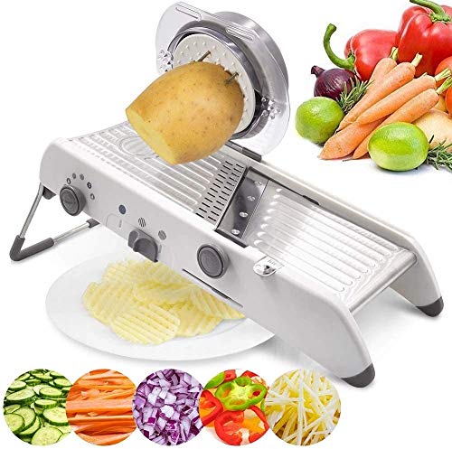 Mandoline Slicer, Vegetable Julienne Adjustable Thickness Premium Quality Stainless Steel Blades Mandoline Cheese Vegetable Grater Veggie Fruit cutter tool