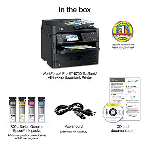 Epson Workforce Pro ET8700 EcoTank Color AllinOne Supertank Printer