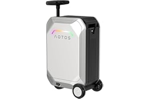 AOTOS L2 Smart Rideable Luggage-Roller Carry-on Luggage 22x14x9-TSA, Airline-Approved 22 inch Hardshell,Zipperless Travel Sui