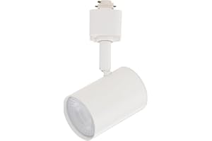 East Grove Home Amped Collection LED 10W Track Head 3000K Warm White Energy Efficient in White for H Track, Standard 3-Wire Track System (Single Light)