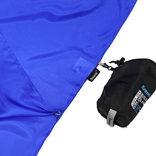 Browint Silk Sleeping Bag Liner, Silk Sleep Sack, Extra Wide 87"x43", Lightweight Travel Sheet for Hotels, More Colors for Option, Reinforced Gussets