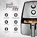 Gourmia GAF560 5 Quart Air Fryer - Oil Free Healthy Cooking - Adjustable Time and Temperature Dials - Removable Crisper Tray - Free Recipe Book Included